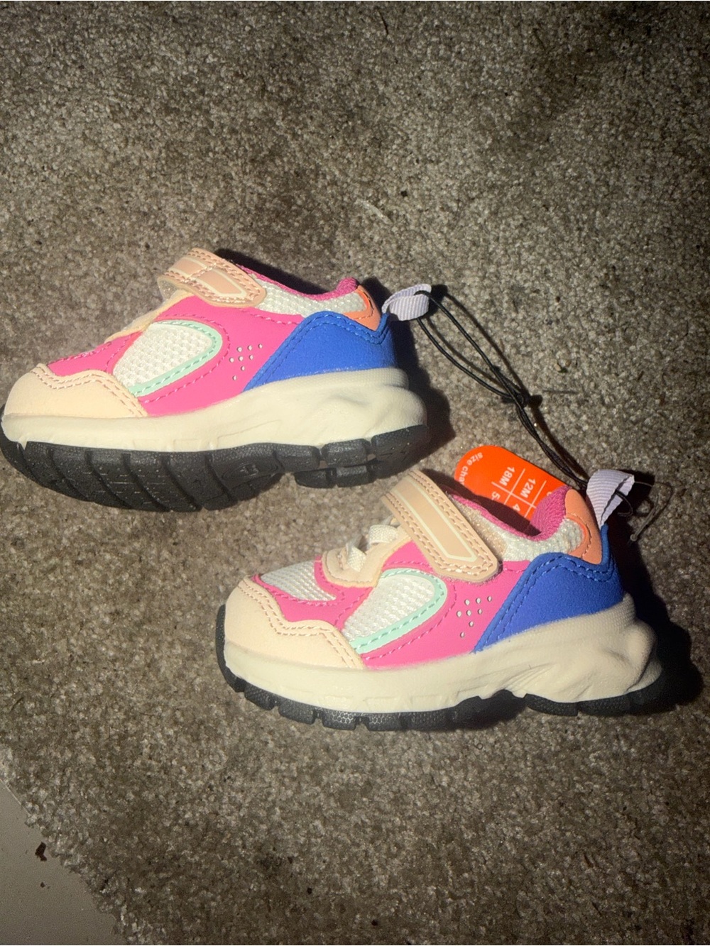 wonder nation Pink, Blue & Cream Toddler Athletic Sneakers